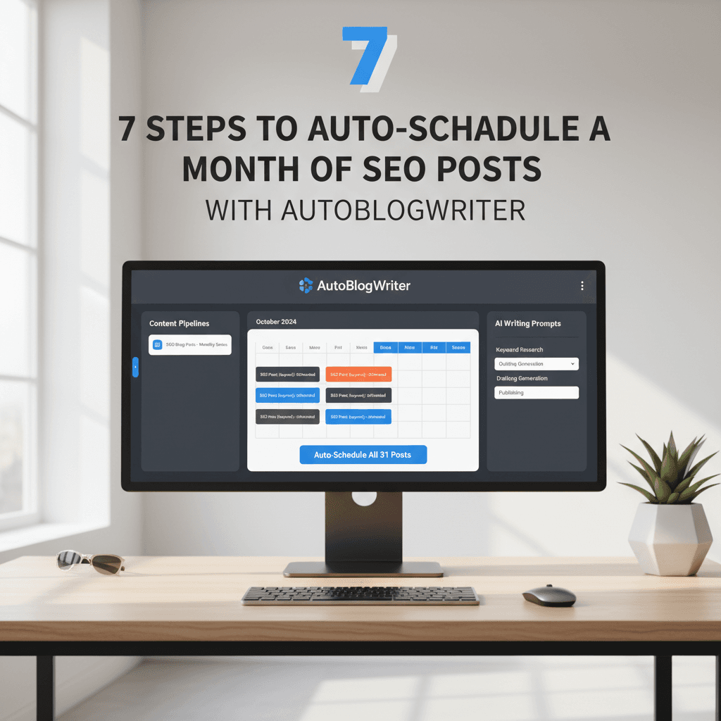 7 Steps to Auto-Schedule a Month of SEO Posts with AutoBlogWriter