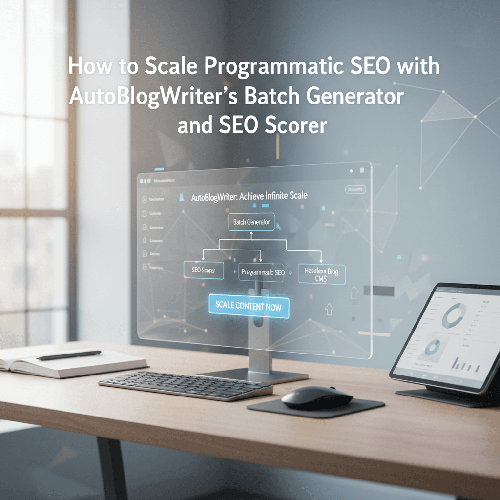 How to Scale Programmatic SEO with AutoBlogWriter’s Batch Generator and SEO Scorer