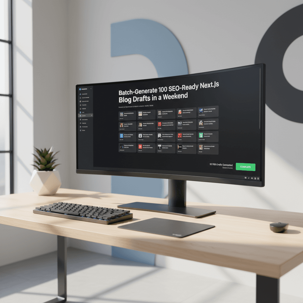 Batch-Generate 100 SEO-Ready Next.js Blog Drafts in a Weekend