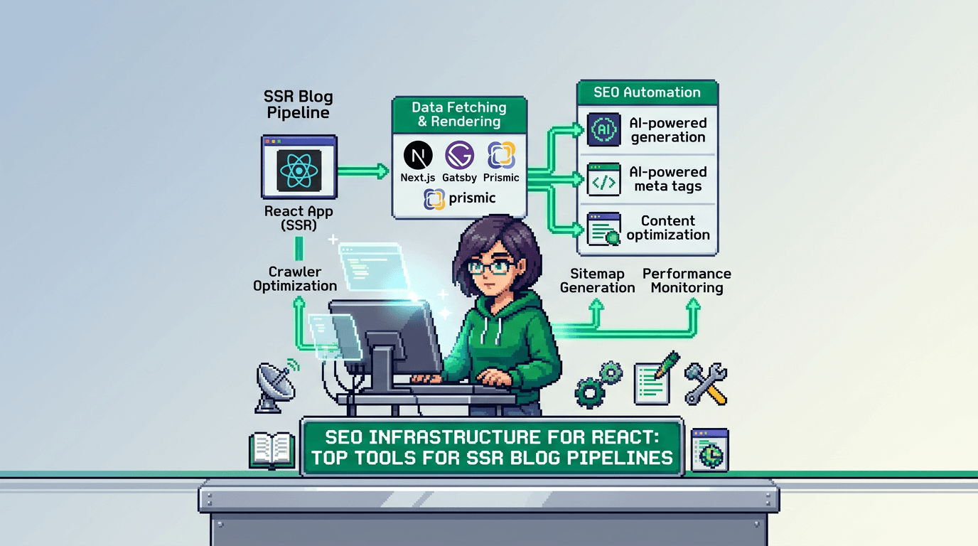 SEO infrastructure for React: top tools for SSR blog pipelines