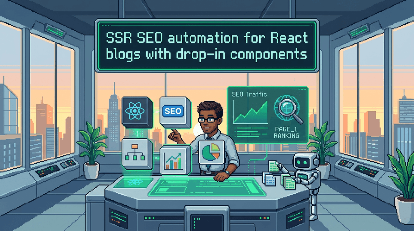 SSR SEO automation for React blogs with drop‑in components
